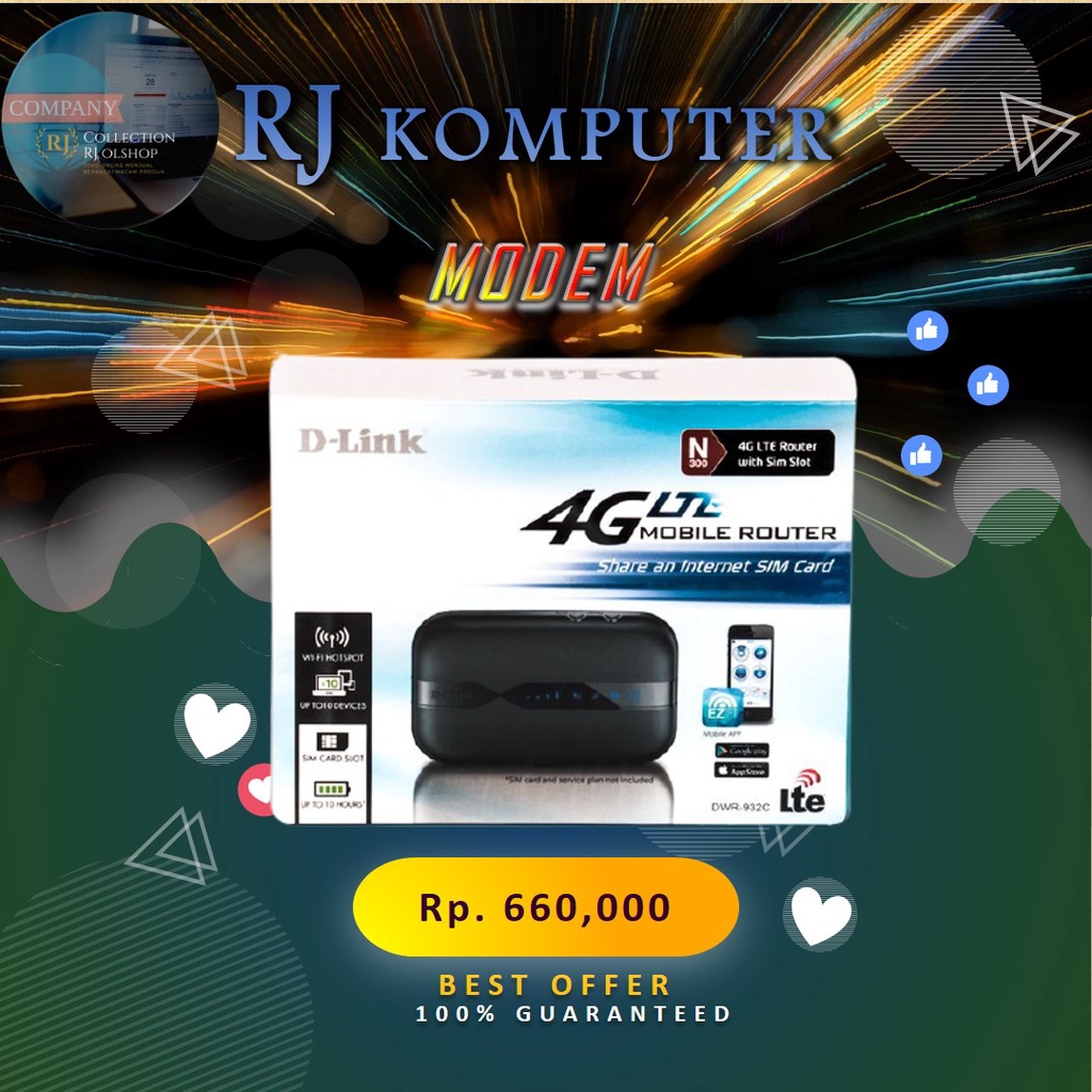 MIFI 4G D-Link DWR-932C GARANSI RESMI