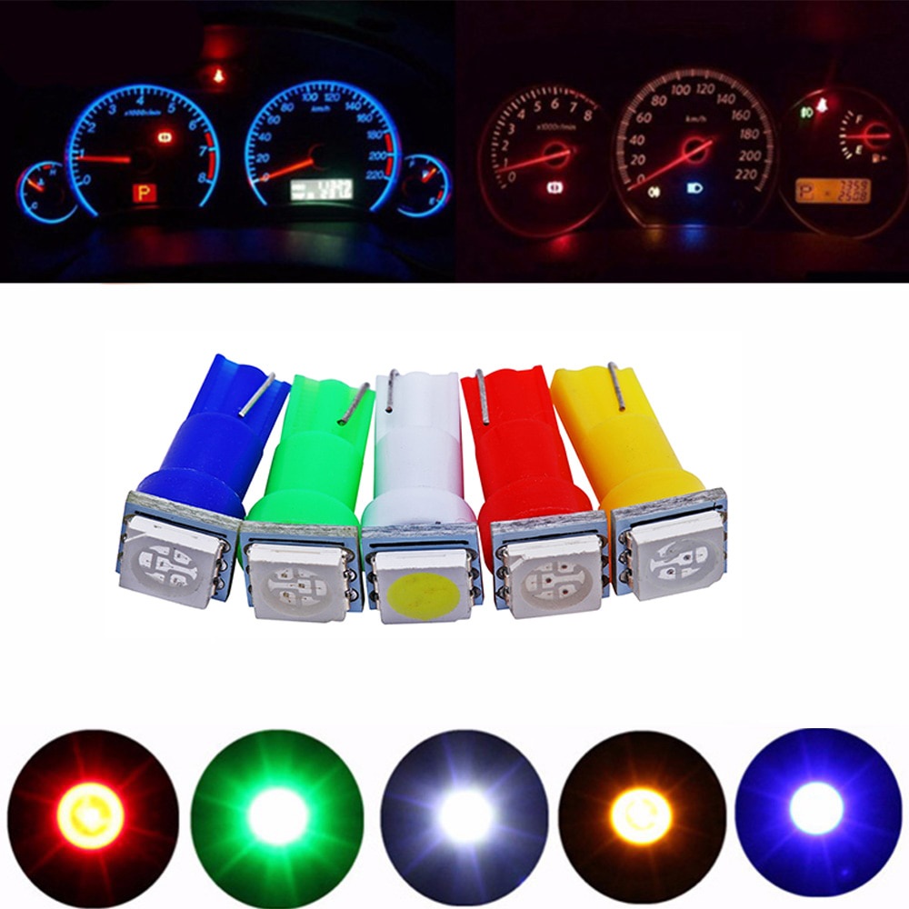 Lampu LED T5 COB Spedometer Mobil Motor Panel Dashboard Iindikator AC