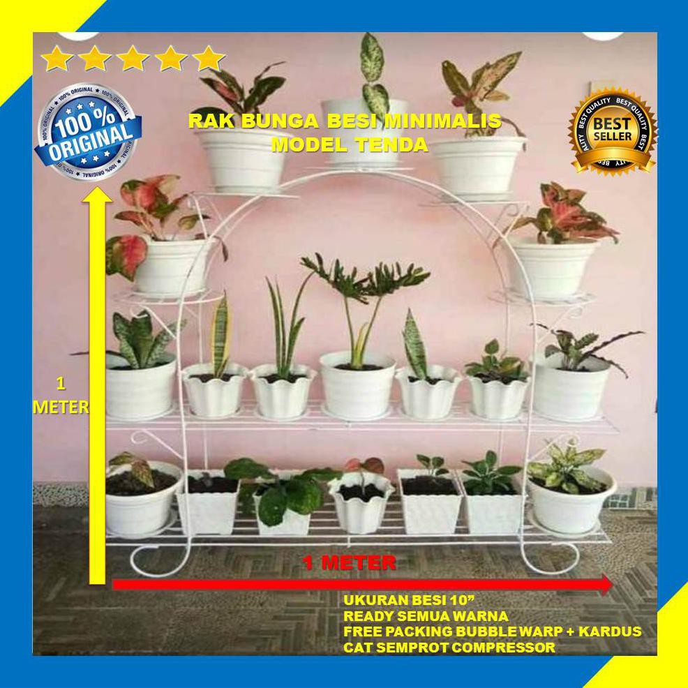 {BISA COD} Rak Bunga Susun Besi Tanaman Hias Minimalis Bertingkat  9 Dudukan Standing Pot Model