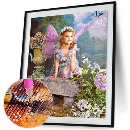 DIY Diamond Painting - 5D Angel Girl Stitch Kit