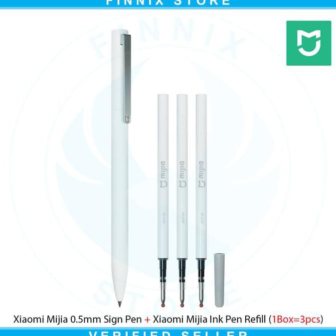 

NEW PRODUCT Xiaomi Mijia 0.5mm Sign Pen + XIaomi Mijia Signature Pen Refill 3 pcs DR346