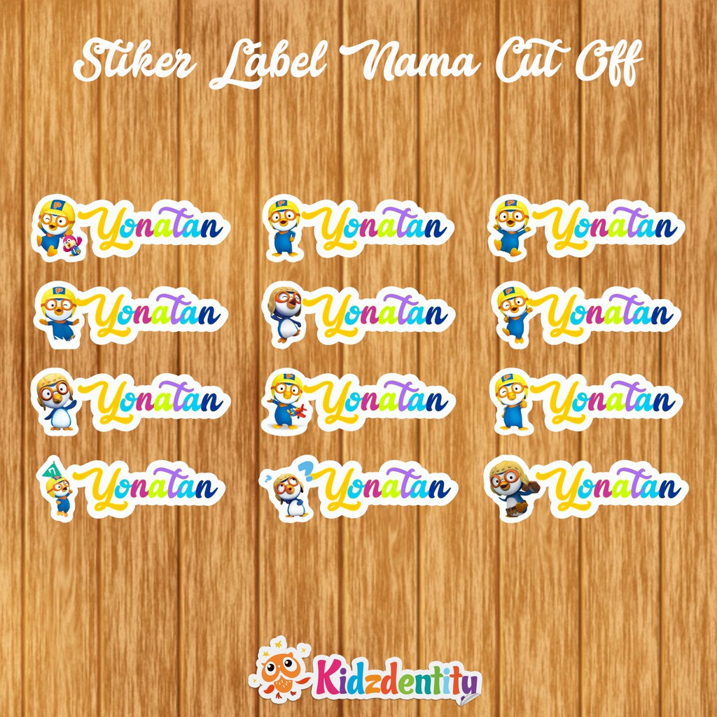 

STIKER NAMA CUT OFF PORORO