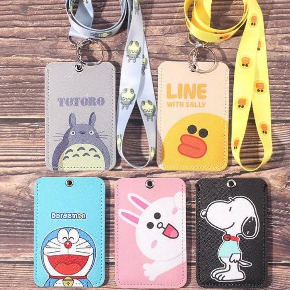 

Hot Sale Name Tag Holder ID Card Holder Access Card Holder Dengan Strap Karakter Lucu LINE KARTUN ANIME