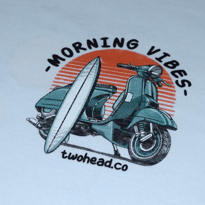 Twohead tshirt Morning Vibes white