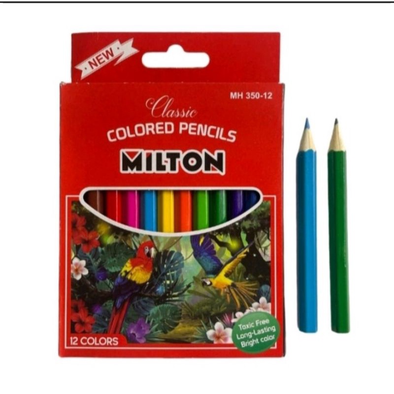 

(ORIGINAL)Milton Pensil Warna 12 pcs Alat Tulis Sekolah Harga Murah