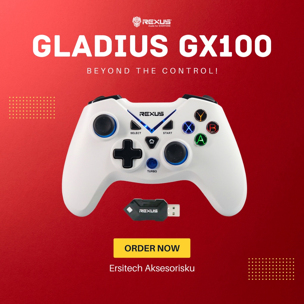 Gamepad Rexus GX100 - Gamepad pc Wireless, Joystick pc Wireless, Joystick pc, Gamepad, Joystick, Sti