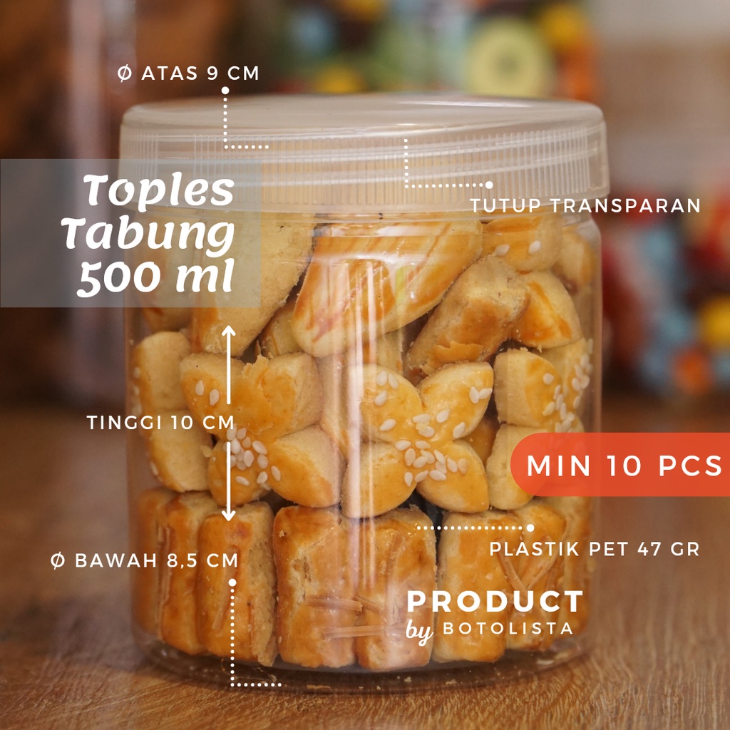 Toples Tabung Polos. Toples 300ml 400ml 600ml 800ml 1000ml 1300ml