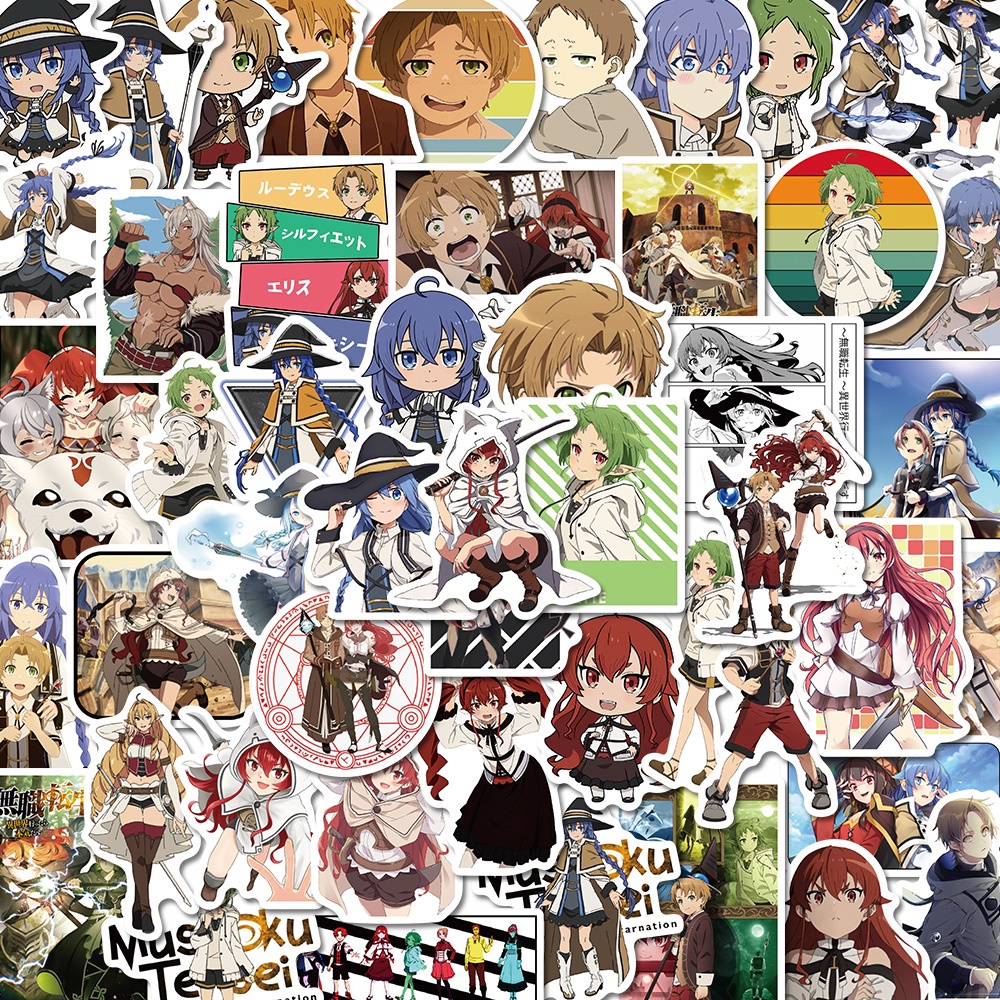 50 Pcs Stiker Motif Kartun Anime Reincarnation Tahan Air Untuk Dekorasi Laptop Anak