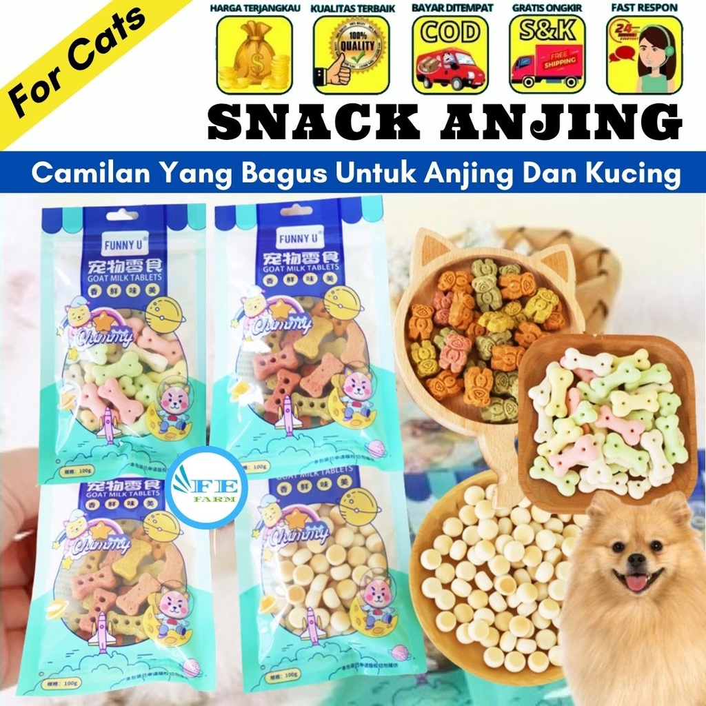Snack/Cemilan Anjing/ Dog Treats 100gr | Biscuit Wrapped Chicken FEFARM