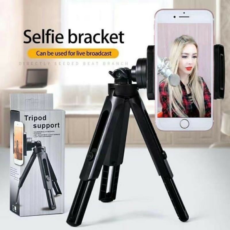 TRIPOD SUPPORT BLACK/SELFIE BRACKET