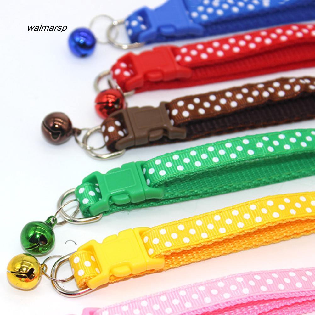 Kalung Leher Anjing / Kucing Adjustable Motif Polkadot