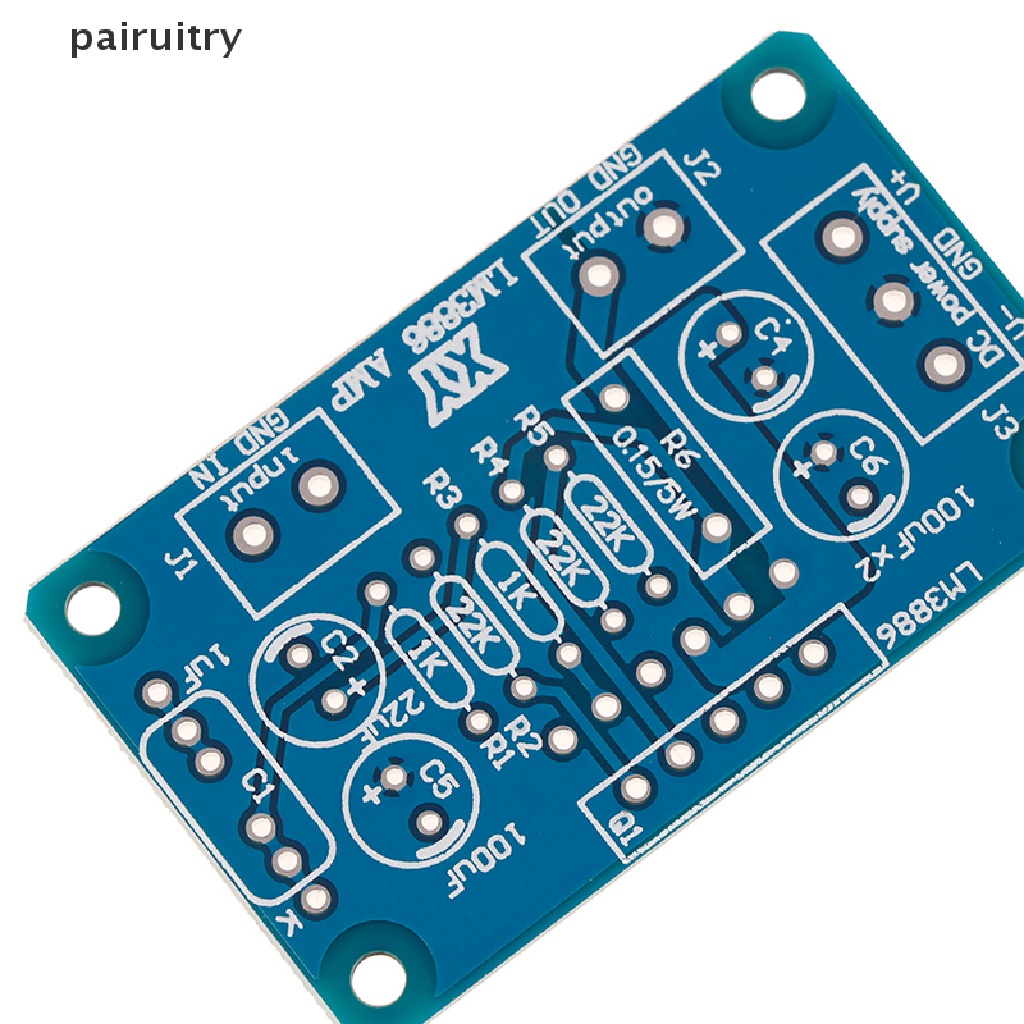 Prt Papan PCB Paralel power amplifier DC 004 20-28V 68W LM3886TF HIFI