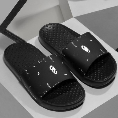 AUDI BLACK |ManNeedMe x FSTP| Sandal Slop Pria - Sendal Slip On Ringan