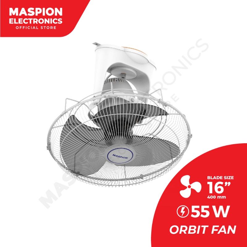 Orbit Fan Maspion 16" MOF 401P | Auto Fan Kipas Angin Gantung Maspion MOF401P 16 Inch