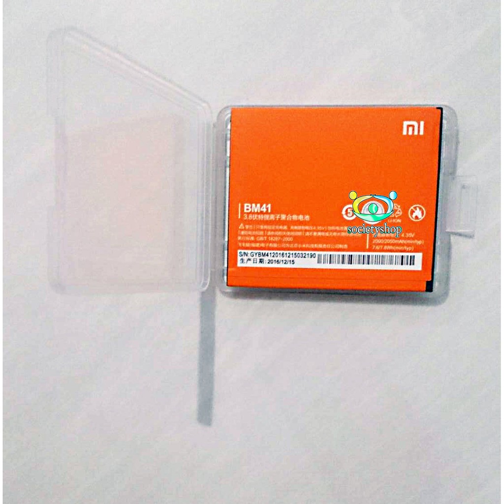 Baterai Xiaomi Redmi 1 1s 1 prime &amp; FREE Desktop Charger - Batre Bm41 Xiomi hp Battery Batray