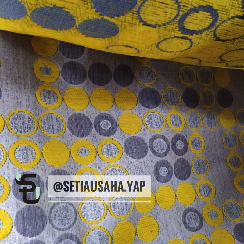 Kain sofa motif polkadot boho bohemian style - sofa, kursi mkn, srg bantal, stool, table runner warn