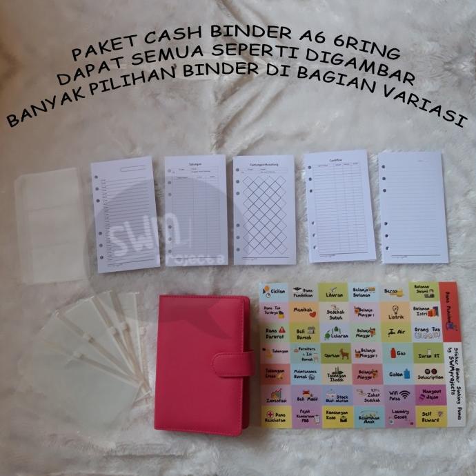 

Office & Stationery | Document Organizer | Paket Cash Binder A6 6Ring - Budget Wallet Plan Dompet Pintar Anggaran | Best Seller