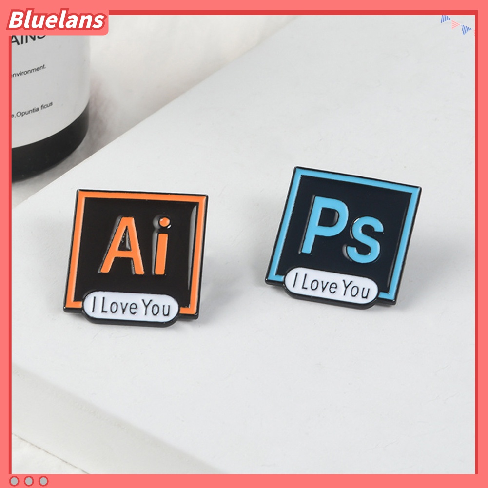 Bros Pin Enamel I Love You Ilustrasi PS AI PR AU Photoshop