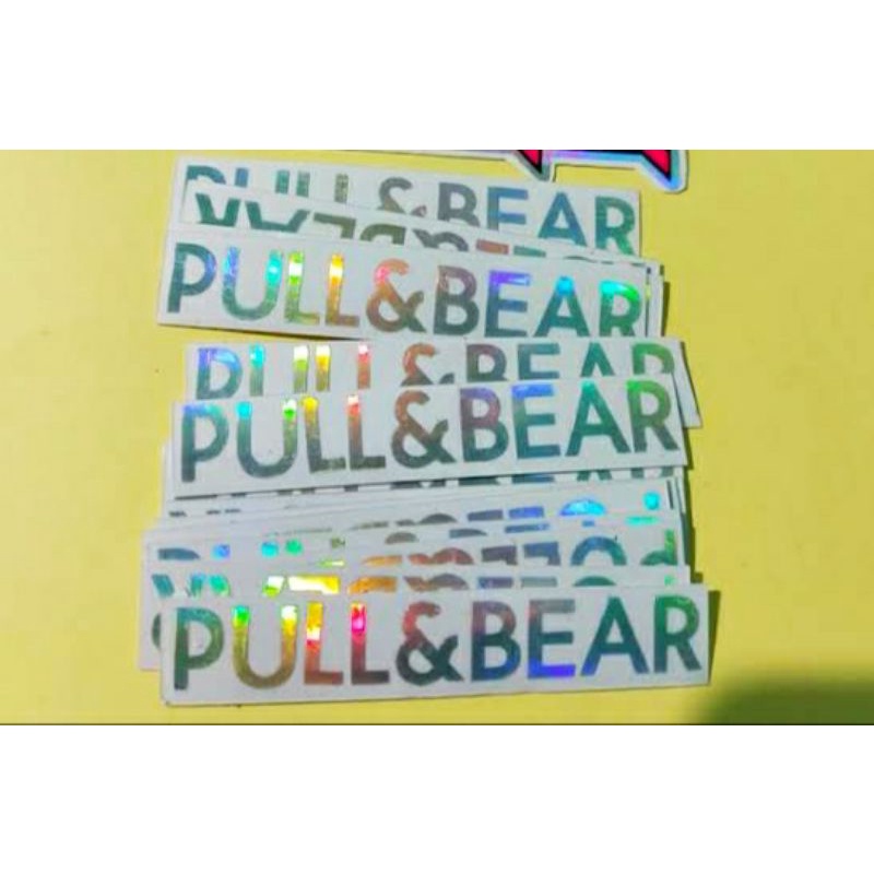 

stiker cutting sticker hologram pull & Bear