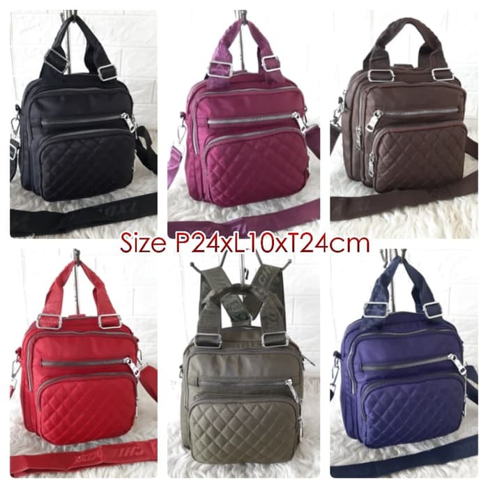 CB0156 Tas CHIBAO 3in1/Tas Selempang Wanita Import CHIBAO 3fungsi - Hitam