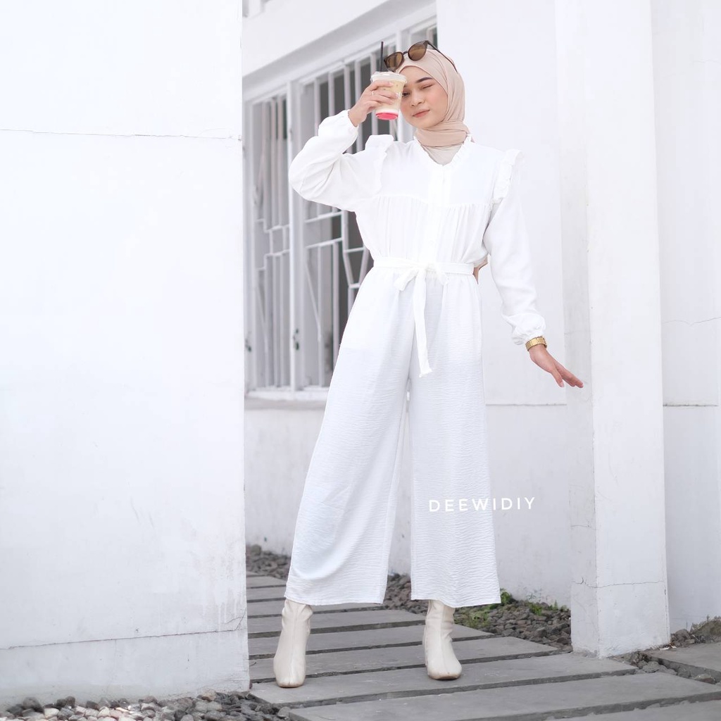 CELANA KULOT CRINKLE PREMIUM MUAT SAMPAI JUMBO - FLOWY PANTS DEEWIDIY