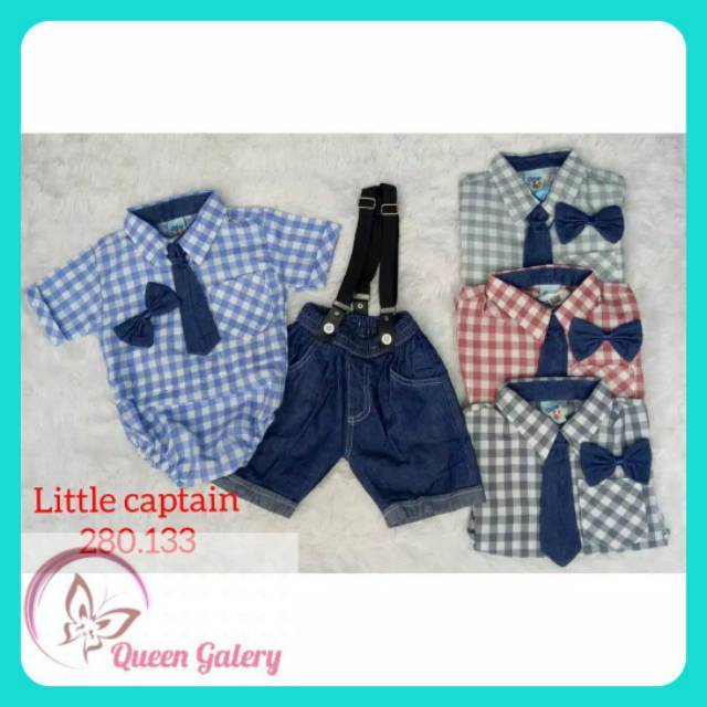 Baju Bayi Laki Laki Setelan Jumper Kemeja Suspender Bayi Baju Bayi Laki Laki Setelan Jumper Kemeja Suspender Bayi