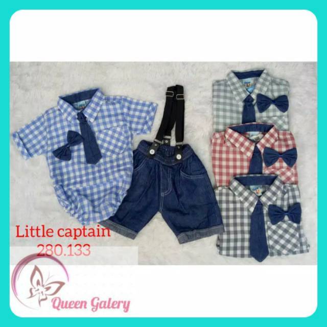  Baju  Bayi  Laki Laki Setelan Jumper Kemeja Suspender Bayi  