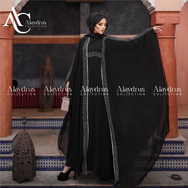 Baju Muslim Abaya Bordir Gamis Maxi Dress Arab Saudi Bordir Zephy Turki 562