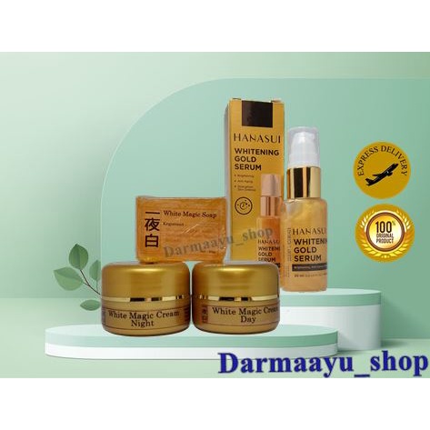 PAKET CREAM MAGIC KOREA & SERUM HANASUI GOLD