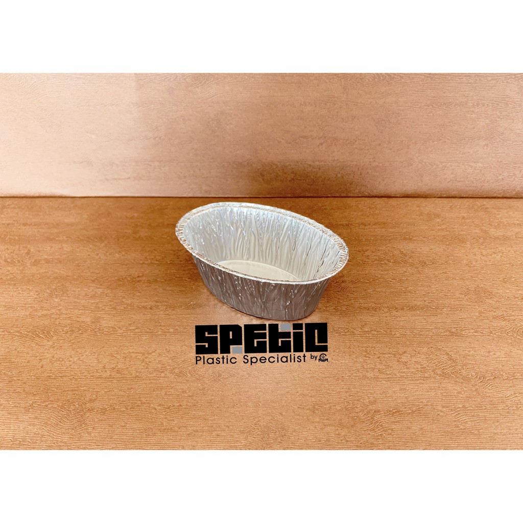 (50 pcs) Aluminium Oval (PX-225) / Cup Aluminium Foil Oval / Aluminium Pastel / Aluminium Tray Oval 