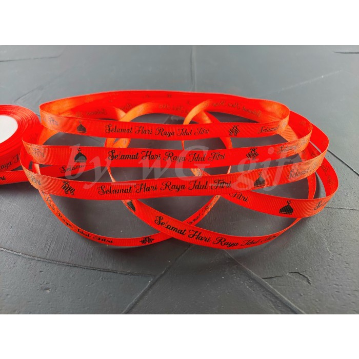 

Pita Idul Fitri -GrossGrain-Orange;Motif A Lebar 1.2cm;Panjang 20 yard