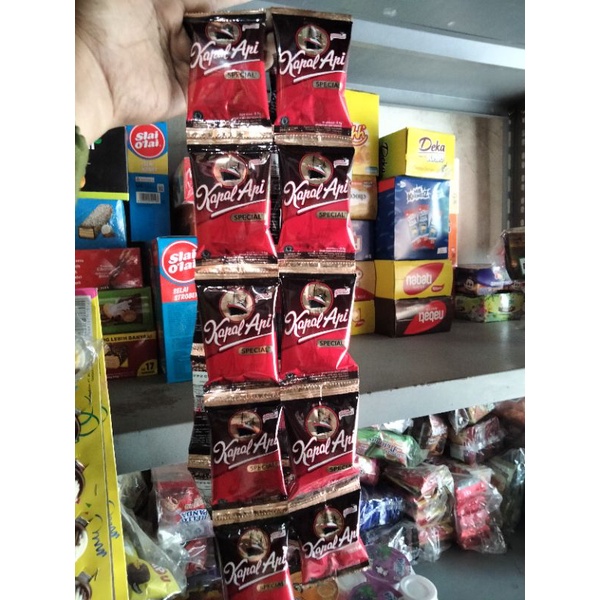 

kopi kapal api mini 6,5 gram 1 renceng isi 10 sachet