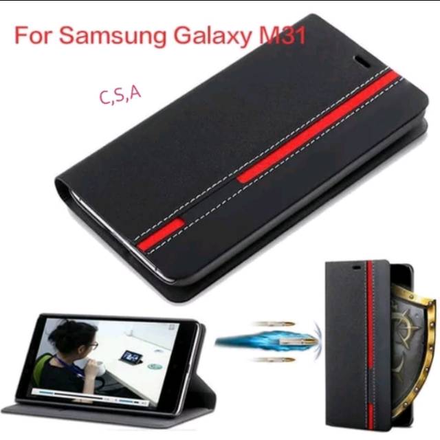 Case Samsung Galaxy M31 Flip Cover PU Leather