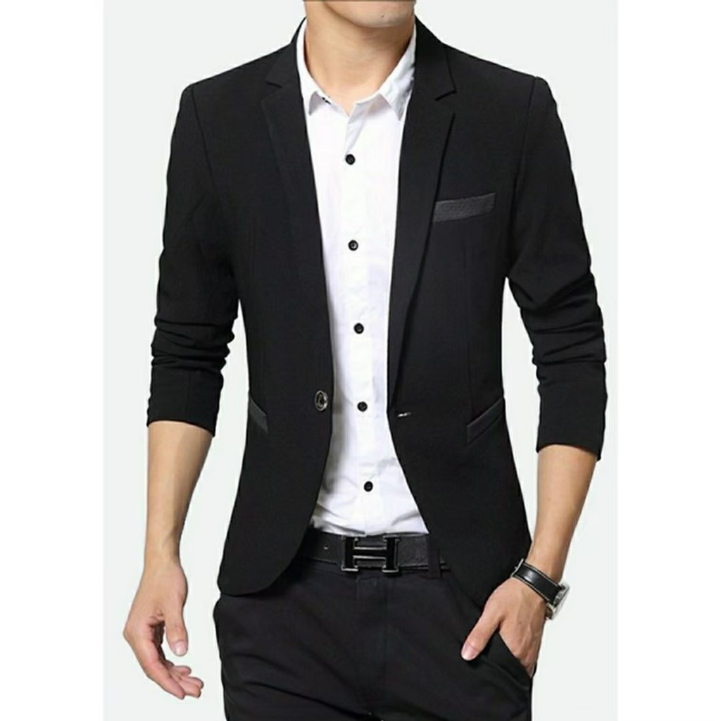 JAS RESMI JAS FORMAL JAS NIKAH BLAZER PRIA BLACK TWIST