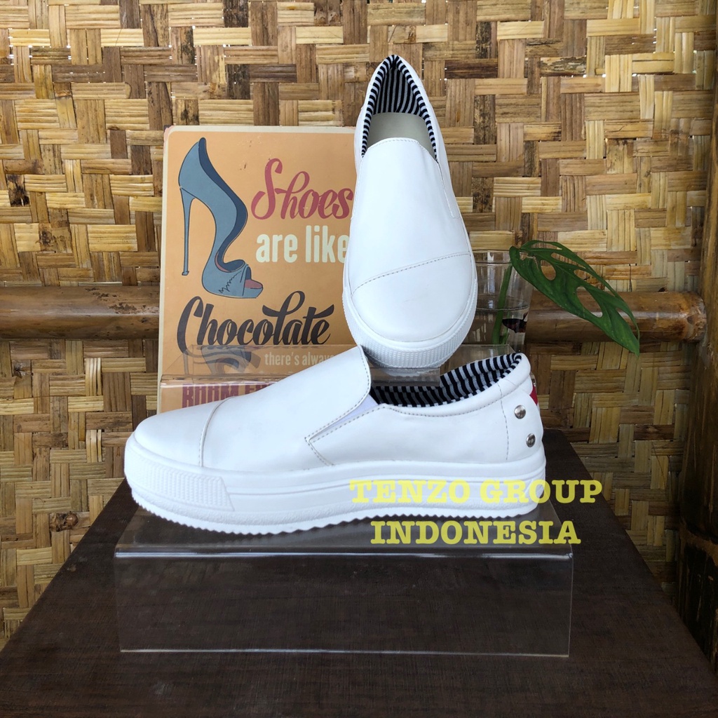 Tenzo Shoes || Tnz 19 Sepatu wanita Tenzo Model pita Bendera / Handmade Bandung