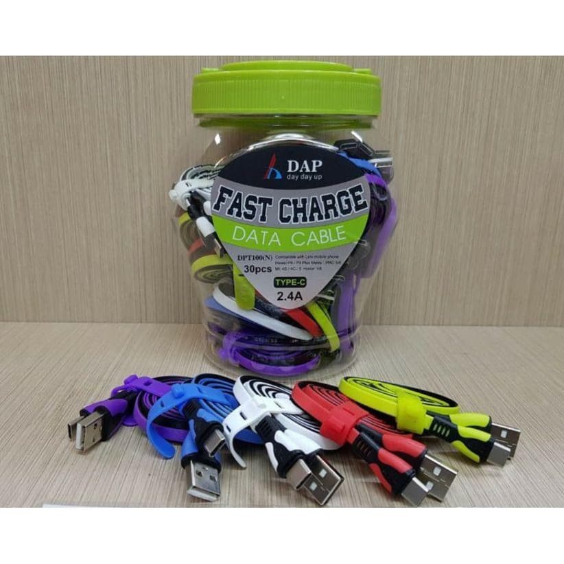 Kabel Charger Type C DAP DPT100 2.4A FULL Data Cable Type-C
