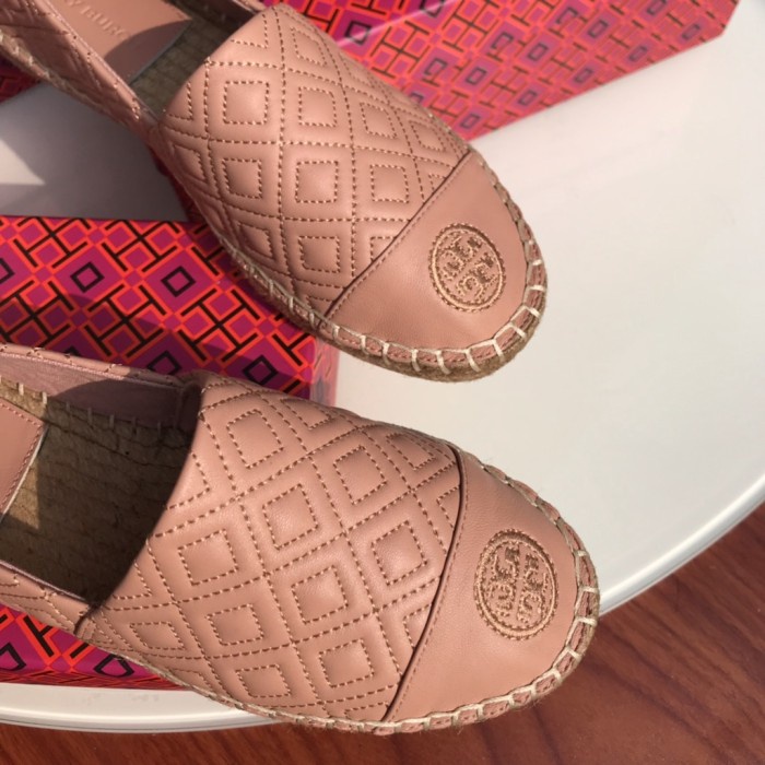 Sepatu TORY BURCH new fisherman shoes flat shoes - 1-pink, 7=37size=23.5cm