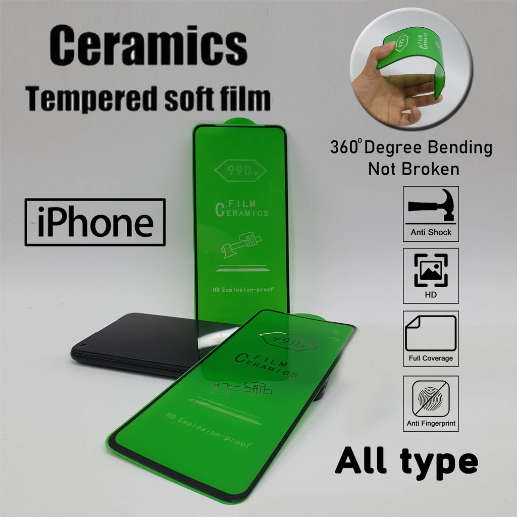 TEMPERED GLASS [ ANTI PECAH ] ANTI GORES CERAMIC FOR iPhone SE 6 6+ 7 7+ 8 8+ X XR Xs max 11 11 pro