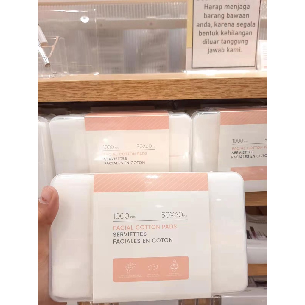 Jual MINISO FACIAL COTTON PADS 1000 PCS (KAPAS TIPIS) Shopee Indonesia
