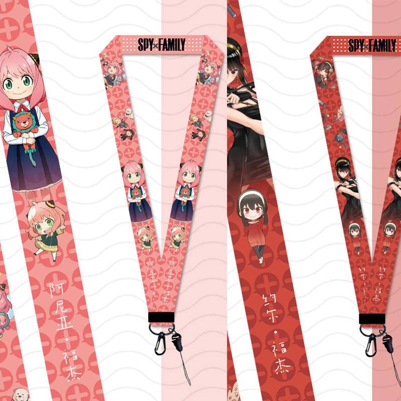 SXF015 – Tali Lanyard HP Gantungan Kunci Keychain Name Tag Case Spy x Family Anya Anime Cosplay Jepang