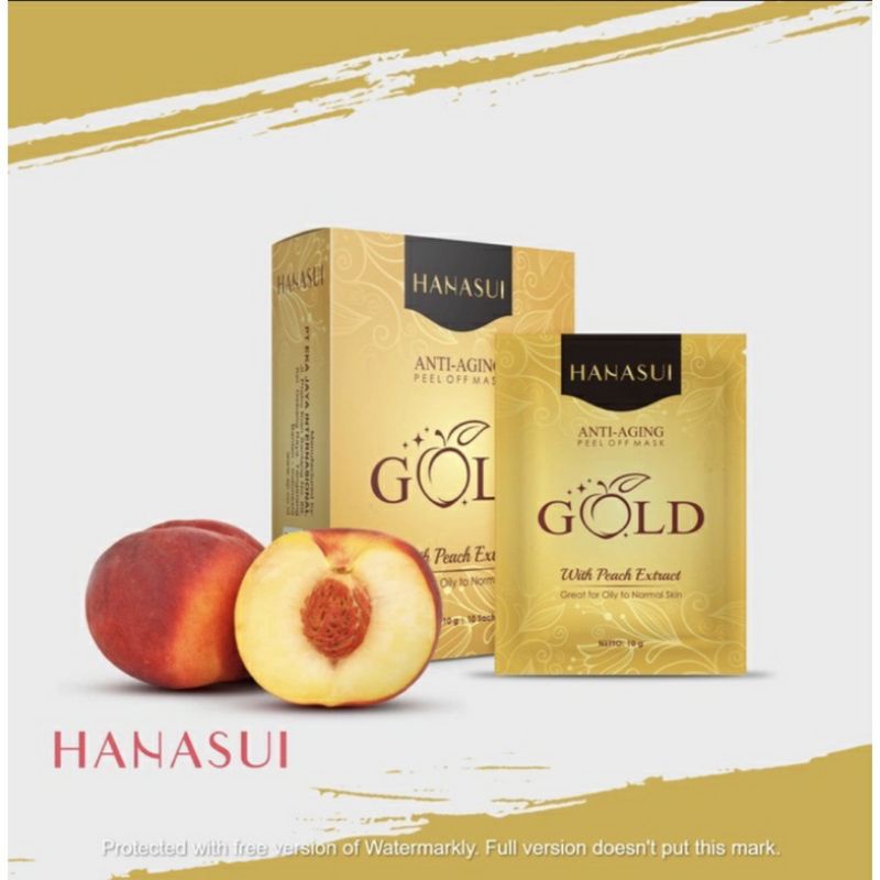 Hanasui Gold Peel Off Mask isi 10 sheet