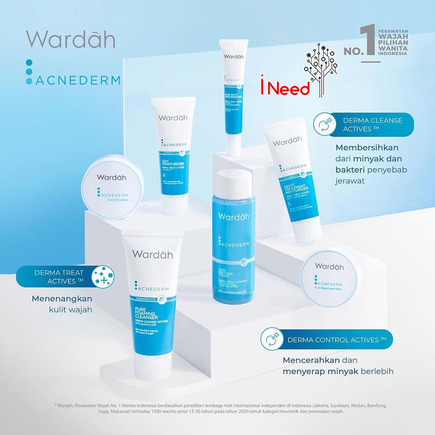 (INEED) WARDAH Acnederm Series | WARDAH ACNEDERM Mengatasi Jerawat Dan Bekas Jerawat - WARDAH ACNE DERM