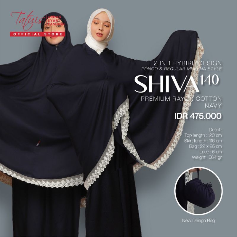 MUKENA TATUIS SHIVA 140 SERIES 2 IN 1 DEWASA REGULER KATUN RAYON PREMIUM