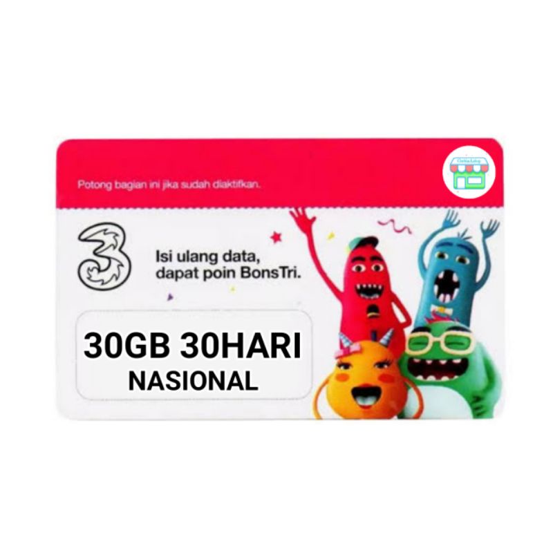 VOUCHER TRI 30GB NASIONAL