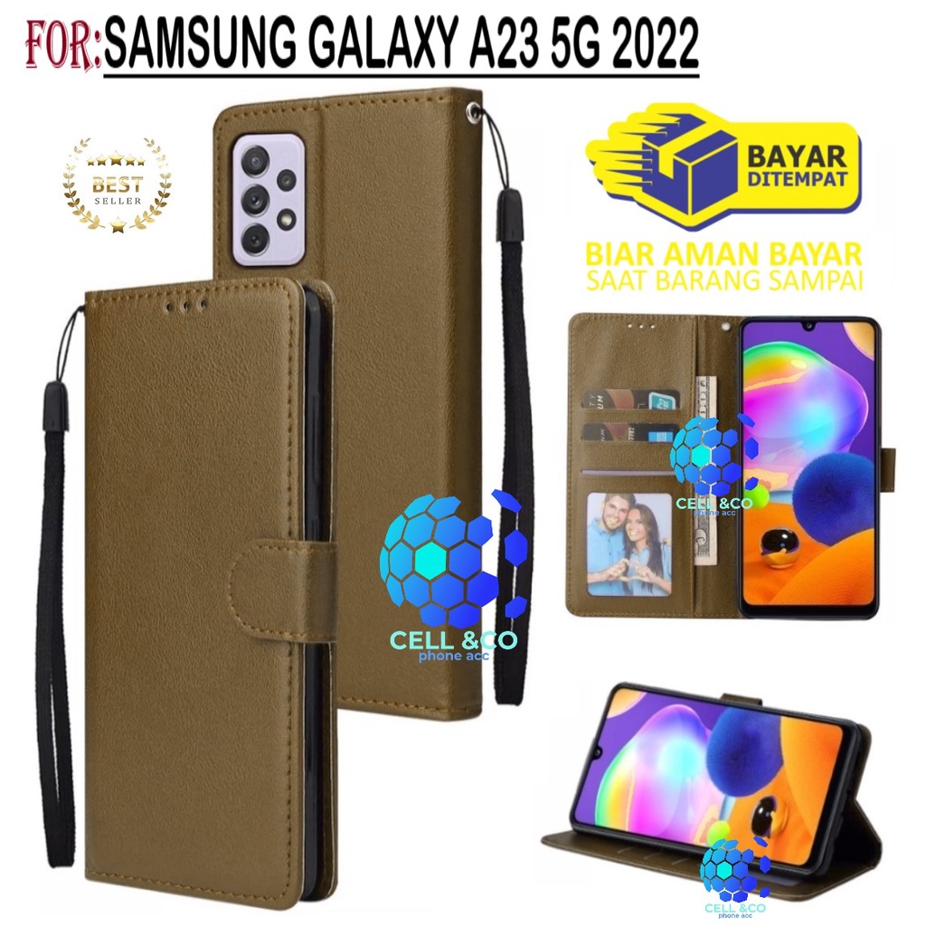 NEW SAMSUNG GALAXY A23 2022 CASE FLIP LEATHER WALLET PREMIUM FLIP CASE BUKA TUTUP KESING HP CASING FLIP CASE WALLET SAMSUNG A23 TERBARU