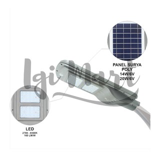 Jual LAMPU JALAN TENAGA SURYA KMSP 60 WATT/ PJU SOLAR CELL 60 WATT