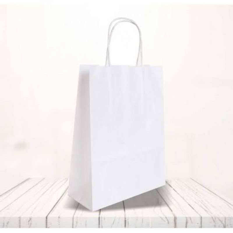 

Paperbag SOS XL 20x9x29cm Putih + Tali