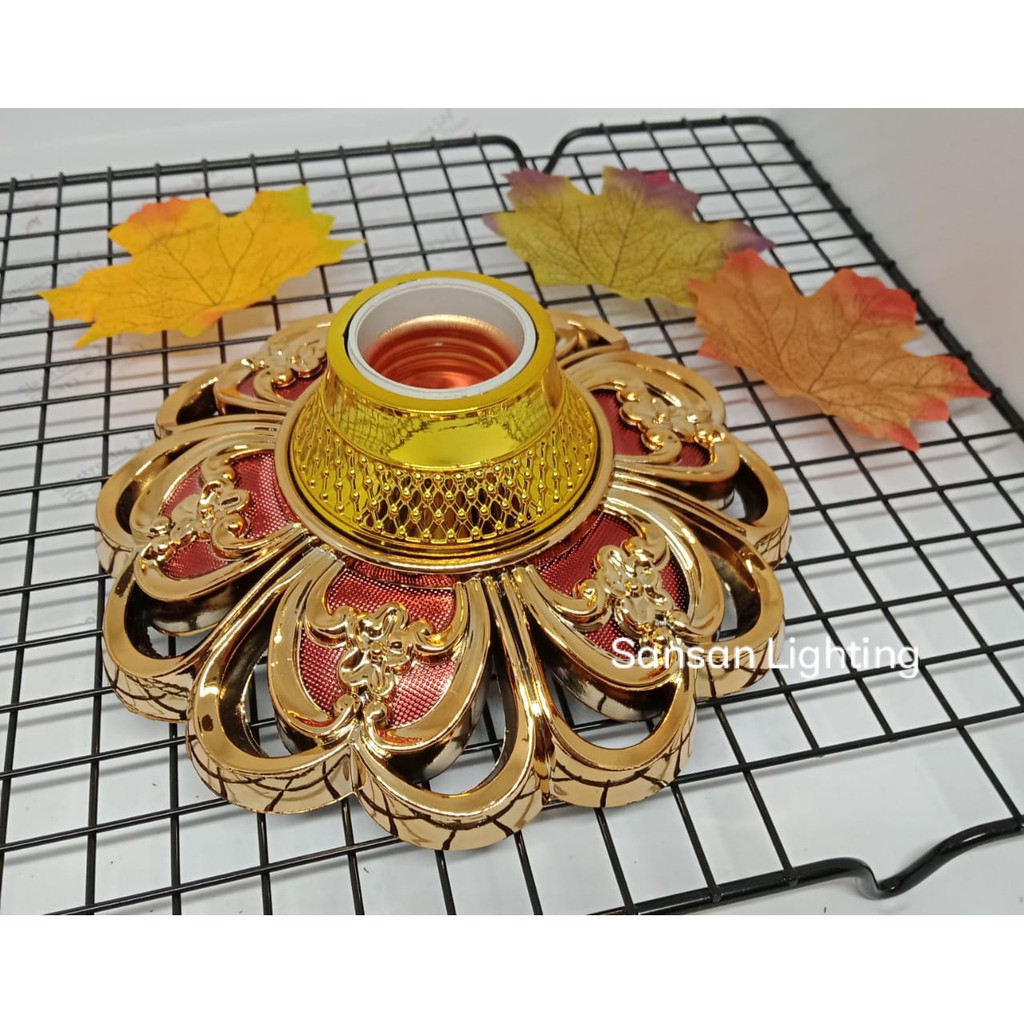 Fiting Lampu Plafon Hias Minimalis Gold