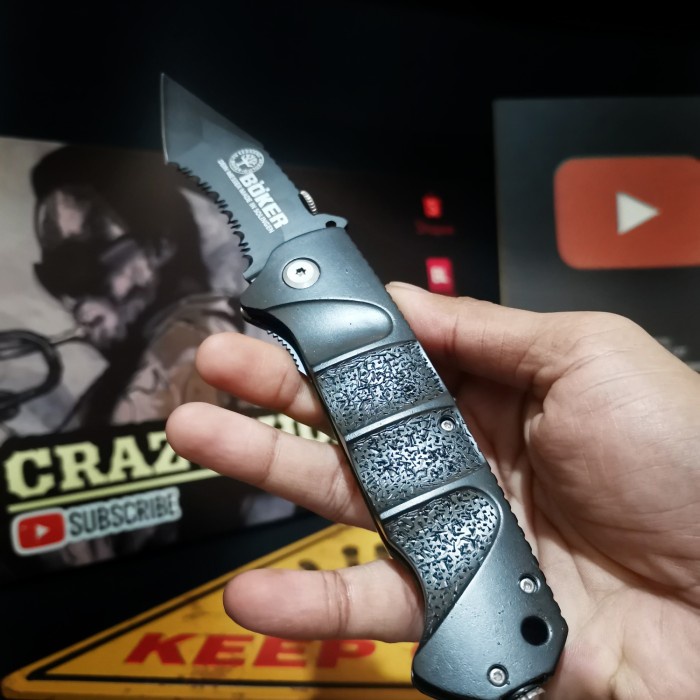 Pisau Lipat Survival Boker Bk66 / Survival Kit / Survival