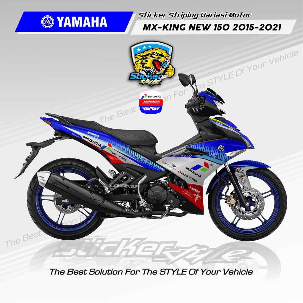 DECAL FULL BODY STIKER STRIPING VARIASI LIS YAMAHA MX KING 150  LIVERY PERTAMINA SAG MANDALIKA RACIN